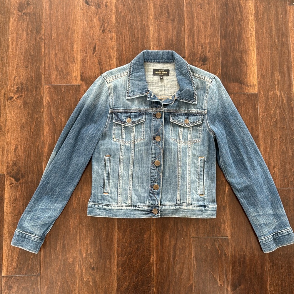 J. Crew indigo denim jacket.